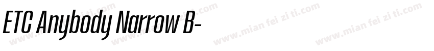 ETC Anybody Narrow B字体转换